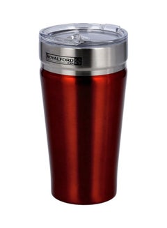 Buy Stainless Steel Double Wall Mug Red/Silver 9.2x9.2x17.2cm in Saudi Arabia