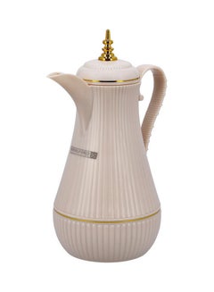 Buy Daaria Glass Vacuum Flask Beige 1Liters in UAE