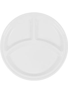 Buy Melamine Round Mess Tray White 12.5inch in UAE