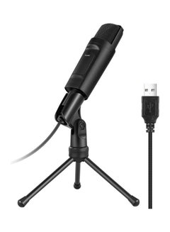 Buy USB Omnidirectional Condenser Computer Microphone Black in UAE