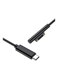 Buy Surface to USB-C Charging Cable 15V/3A Compatible with PD Charger Type C Adapter for Microsoft Surface Pro 7/6/5/4/3 Black in UAE