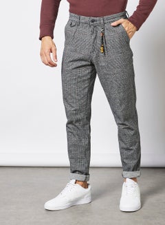 Buy Checkered Pants Grey in Saudi Arabia