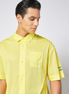 yellow mesh shirt