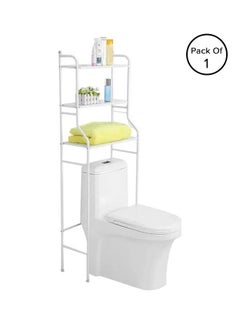 Buy Over Toilet Storage Bathroom Shelving White 153x45x25cm in UAE