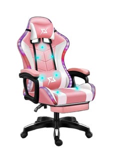 اشتري LED Light Gaming Chair With Bluetooth Speaker, Lumbar Support & Adjustable Back Bench متعدد الألوان في الامارات