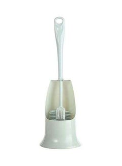 Buy Toilet Brush With Holder Set Grey 14x40cm in UAE