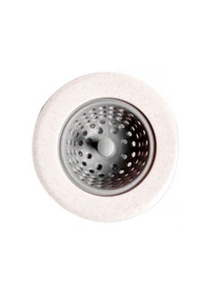 Buy Sink Sewer Anti-Clogging Filter White/Silver 11.5x11.5cm in UAE