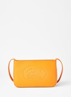 Buy Croco Leather Baguette Bag Orange in Saudi Arabia