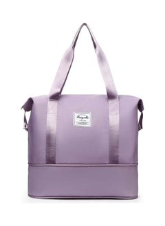 Buy Fashionable Oxford Large Capacity Shoulder Bag Purple in Saudi Arabia