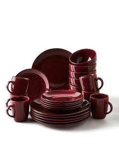 6-Piece Stoneware Dinner Set Plates, Bowls, Mugs, Serves 2 Rust price