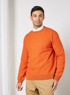 Buy Bodmin Solid Sweater Orange in UAE