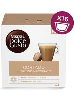Buy Dolce Gusto Cortado Espresso Macchiato - 16 Capsules 80ml in Egypt