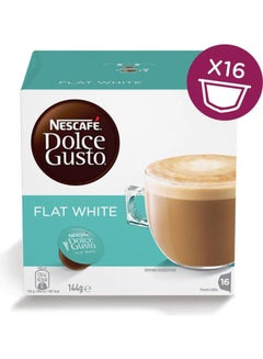 Buy Dolce Gusto Flat White - 16 Capsules 144grams in Egypt