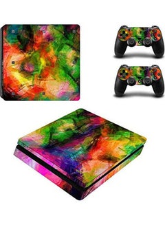 Buy PS4 Slim Colorful Vinyl Sticker Amazing PlayStation For Sony PlayStation 4 Slim Console+2 Controller Skin Waterproof Sticker For PS4 S Skin in Egypt