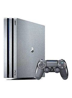 Buy PS4 Pro Full Gray Carbon Fibre Sticker Wrap With 2 Controller in Egypt