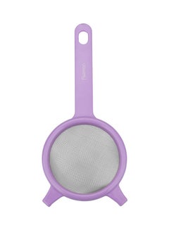 Buy Plastic Strainer With Handle Purple/Grey 10cm in UAE