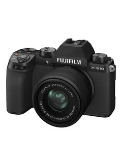 اشتري مجموعة كاميرا رقمية دون مرآة X-S10  مقاس 45 مم طراز XC15 - لون أسود في الامارات