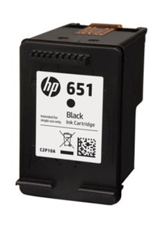 اشتري 651 Black Original Ink Cartridge C2P10AE أسود في الامارات