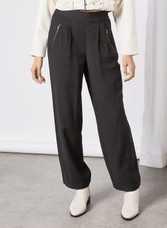 Buy Wide Leg Pants Black in UAE