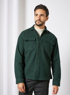 Buy Oversized Fit Shirt Green in Saudi Arabia