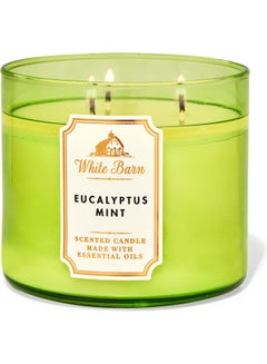 Buy Eucalyptus Mint 3-Wick Candle Green in Saudi Arabia