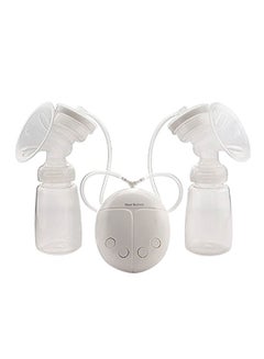 Buy 2-Piece Portable Double Electric Breastfeeding Breast Pump With Baby Bottles in UAE
