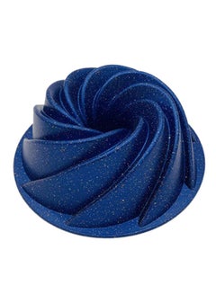 Buy Granite Spiral Shaped Cake Mould Blue 25cm in Saudi Arabia