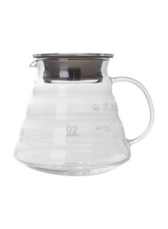 Buy V60 Range Server Glass White 600ml Heat Resistant Glass Range Coffee Server | Pour Over Coffee Tea Server | Pot Carafe Hand Drip Coffee Jug Decanter |Transparent | Kettle Coffee Maker Teapot White 600ml in UAE