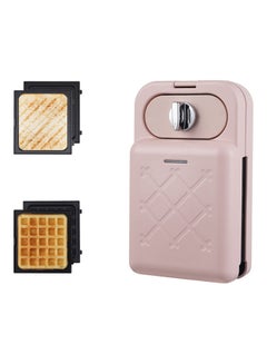 Buy Multi-Functional Household Small Waffle And Sandwich Maker Push Toaster 650.0 W PSZHkc10 Pink in UAE