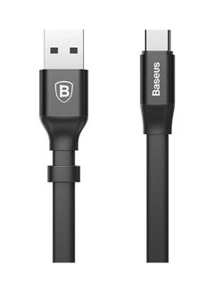 اشتري كابل USB مسطّح محمول نيمبل من USB-A إلى Type-C متوافق مع هواتف سامسونج S21 وS20 وS9 ونوت 20 و10 وهواتف هواوي P30 وP20 لايت ميت و20 برو وهواتف LG G5 وG6 وشاومي مي 11 ألترا وA2 وغير ذلك. أسود في الامارات