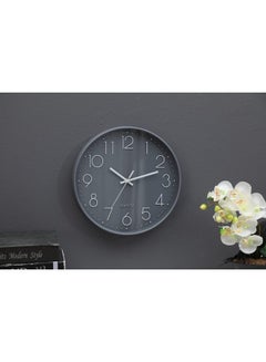 Buy Colton Wall Clock Grey 30cm in UAE