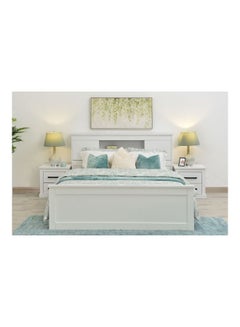 Buy Starlock Bed White 223x197x121cm in UAE