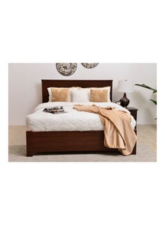 Buy Charlize Bed Brown 212x171x115cm in UAE