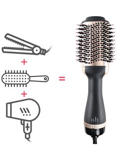 Buy Styler and Volumizer Brush Blow Dryer Styler for Straightening, Curling, Salon Negative Ion Ceramic Hot Air Hair Dryer Black 38 x 11.5 x 9cm in UAE