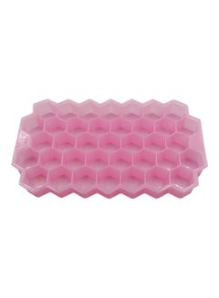 Buy 37-Slot Honeycomb Shape Ice Cube Tray Pink 20.5 x 12 x 2.5cm in Egypt