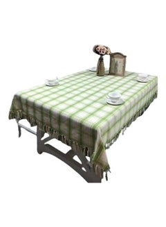 Buy Cotton Table Cloth Green/White 135x180cm in UAE