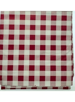 Buy Waterproof PVC Table Cloth Red/White 137x220cm in Saudi Arabia