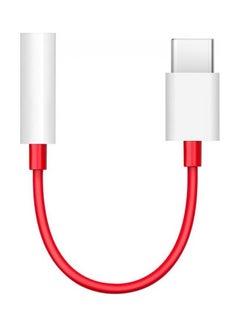 Buy Type-C To 3.5mm Aux Audio Cable Adapter Red/Silver/White in Saudi Arabia