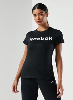 Buy Training Essential Graphic Round Neck T-Shirt Black in UAE