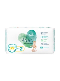 اشتري Pure Protection Diapers, Size 2, 4 - 8 Kg, 39 Count - Dermatologically Tested في الامارات