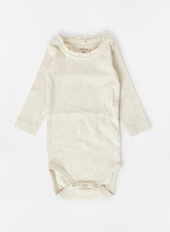 اشتري Baby Lace Trim Sleepsuit Beige في مصر