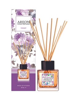 Buy Reed Diffuser With Incense Sticks Violet Yellow 50ml in UAE