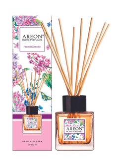 Buy Reed Diffuser With Incense Sticks French Garden Yellow 50ml in UAE