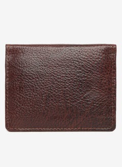 Buy Bi fold Mens Leather Casual Card holder Brown in Saudi Arabia