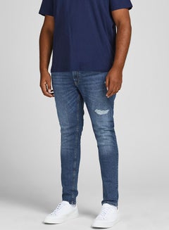 Buy Plus Size Classic Denim Jeans Blue in UAE