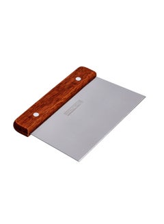 Buy Stainless Steel Scraper With Hard Wooden Handle Silver/Brown in Saudi Arabia