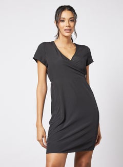 Buy Woven Mini Dress Black in UAE