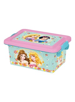 Buy Princess Tea Party Plastic Storage Container Multicolour 7Liters in UAE