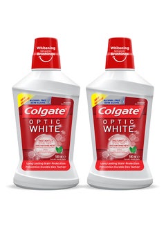 Buy Optic White Whitening Mouthwash Pack Of 2 Multicolour 500ml in UAE