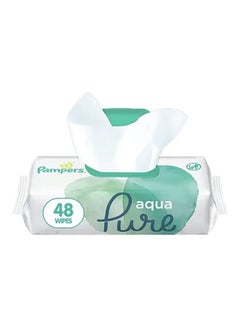 Buy 48-Piece Aqua Pure Ultra-Purified Baby Wipes, Pack Of 5 in UAE